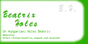 beatrix holes business card